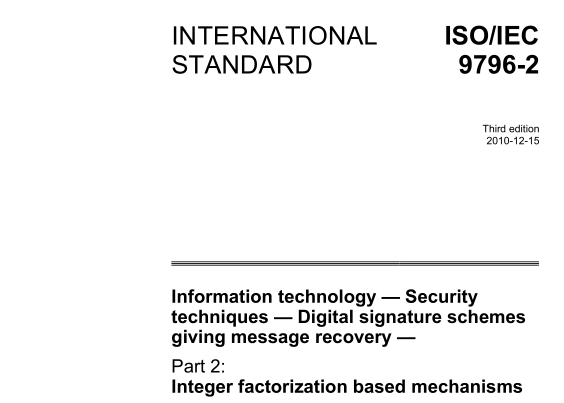 ISO IEC 9796-2:2010 pdf download