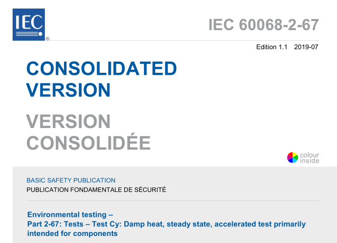 IEC 60068-2-67:2019 pdf download