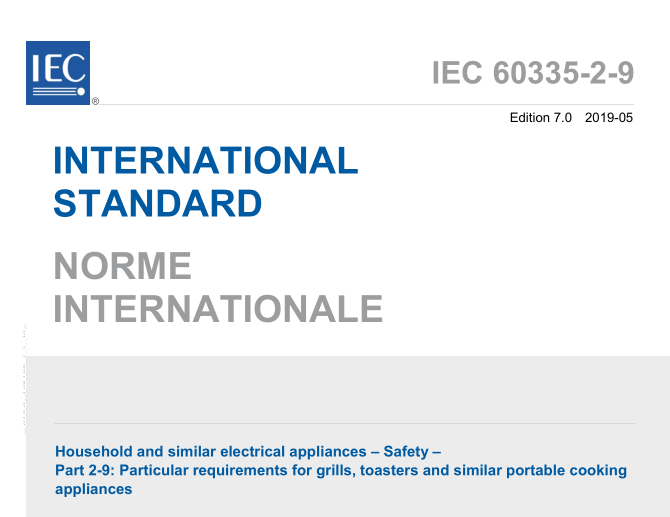 IEC 60335-2-9:2019 pdf download