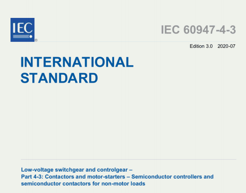 IEC 60947-4-3:2020 pdf download