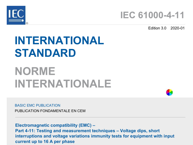 IEC 61000-4-11:2020 pdf download