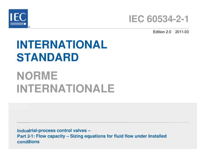 IEC 60534-2-1:2011 pdf download