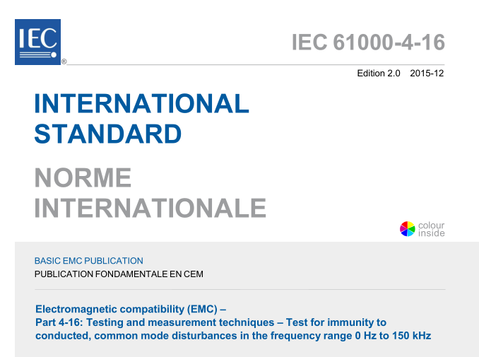 IEC 61000-4-16:2015 pdf download