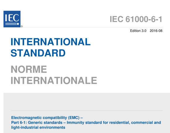 IEC 61000-6-1:2016 pdf download