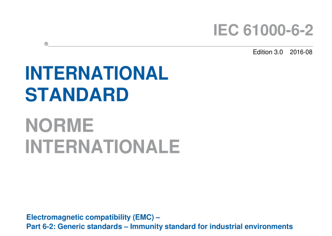 IEC 61000-6-2:2016 pdf download