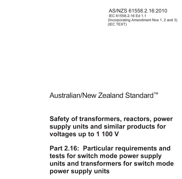 AS NZS 61558.2.16:2010 pdf download