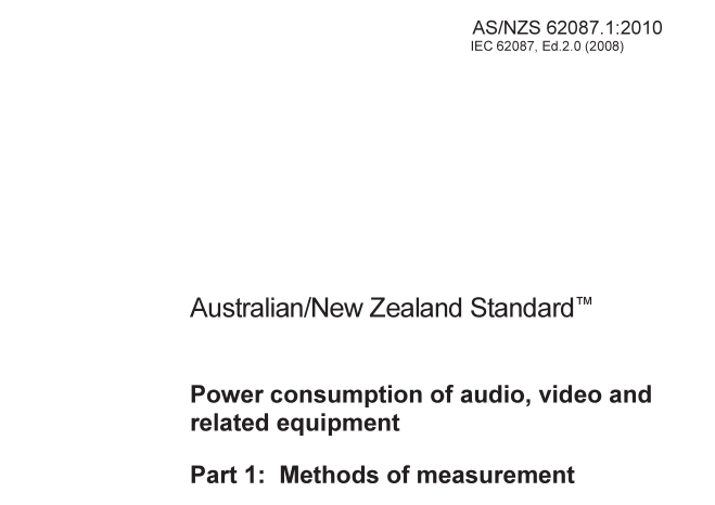 AS NZS 62087.1:2010 pdf download