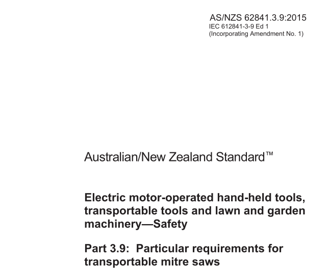 AS NZS 62841.3.9:2015 pdf download