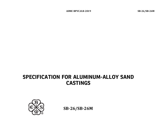 ASME SB 26:2019 pdf download