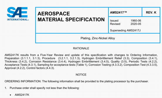 SAE AMS 2417K:2020 pdf download