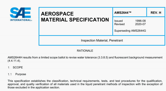 SAE AMS 2644H:2020 pdf download