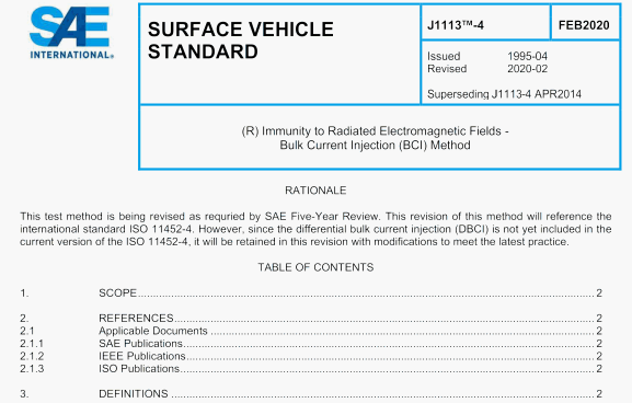 SAE J1113-4:2020 pdf download