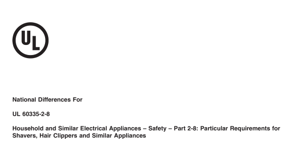 UL 60335-2-8:2018 pdf download