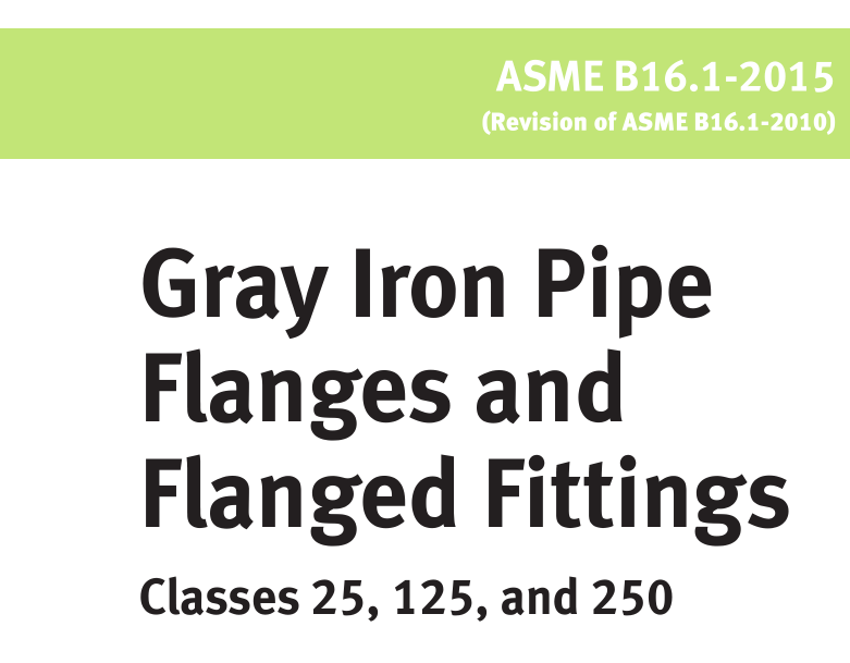 ASME B16.1:2015 pdf download