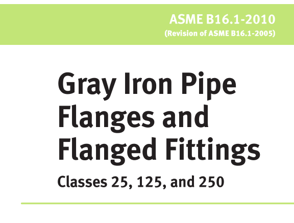 ASME B16.1:2010 pdf download