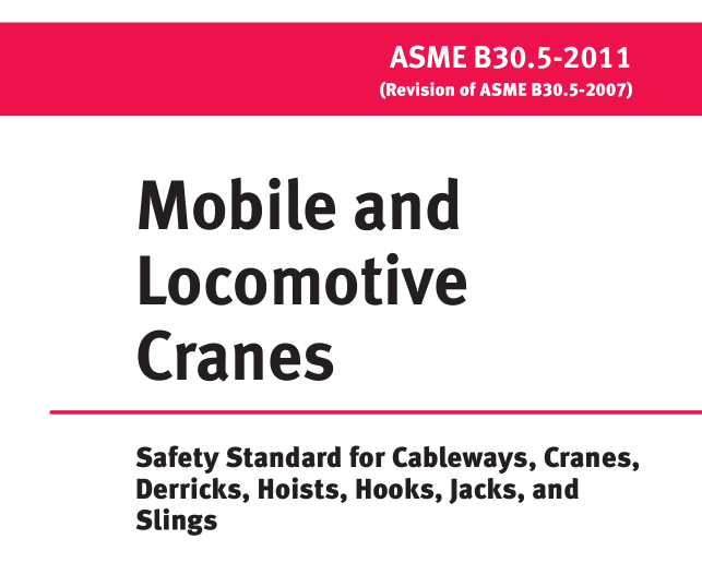 ASME B30.5:2011 pdf download