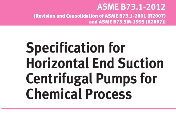 ASME B73.1:2012 pdf download