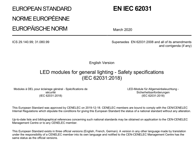 EN IEC 62031:2020 pdf download