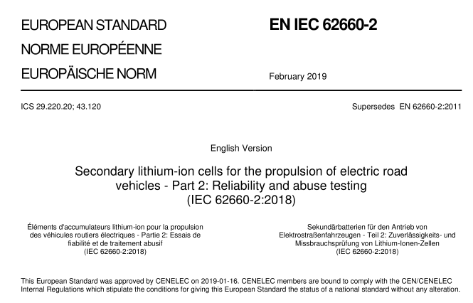 EN IEC 62660-2:2019 pdf download