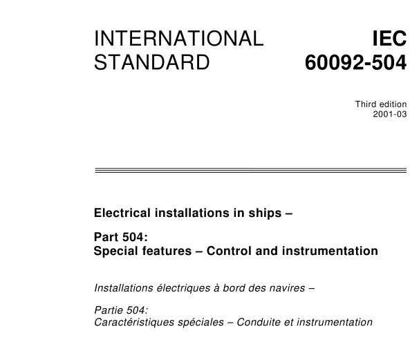 IEC 60092-504:2001 pdf download