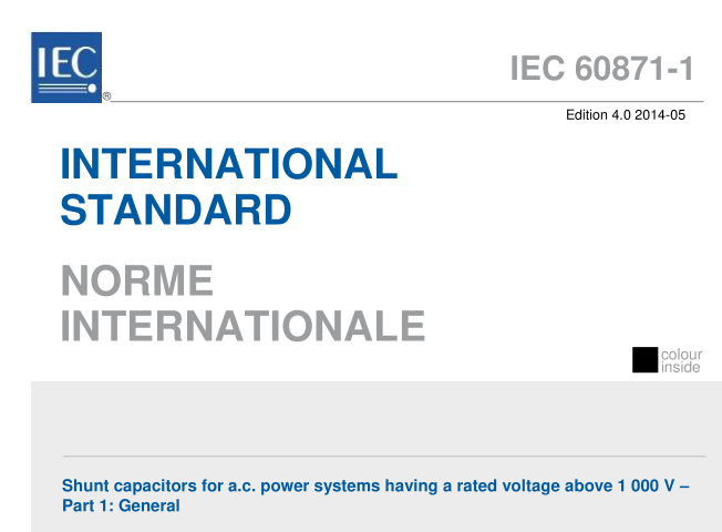 IEC 60871-1:2014 pdf download