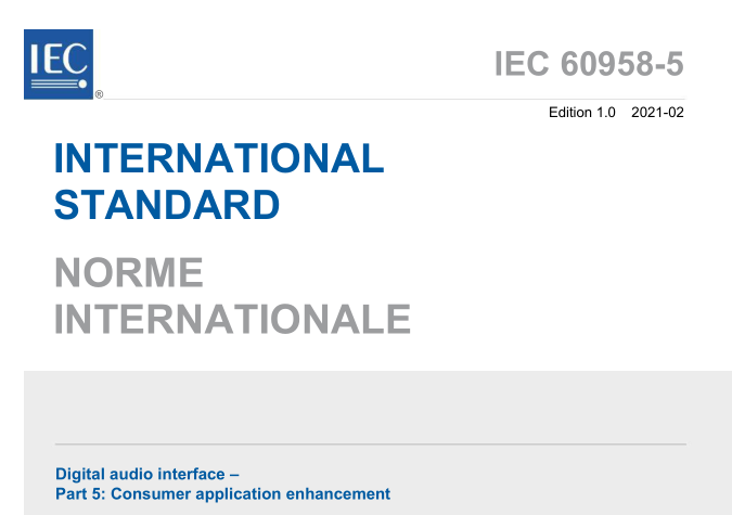 IEC 60958-5:2021 pdf download