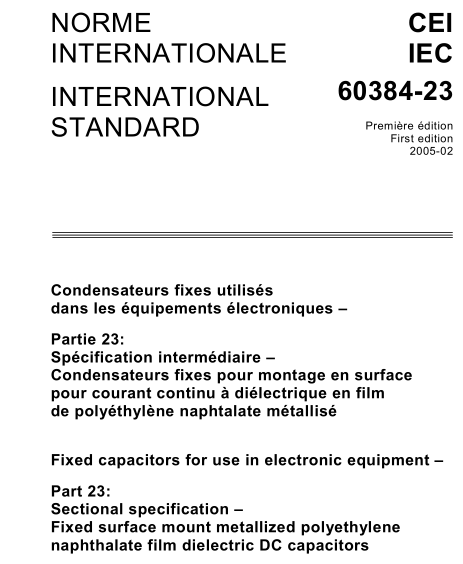 IEC 60384-23:2005 pdf download