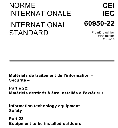 IEC 60950-22:2005 pdf download