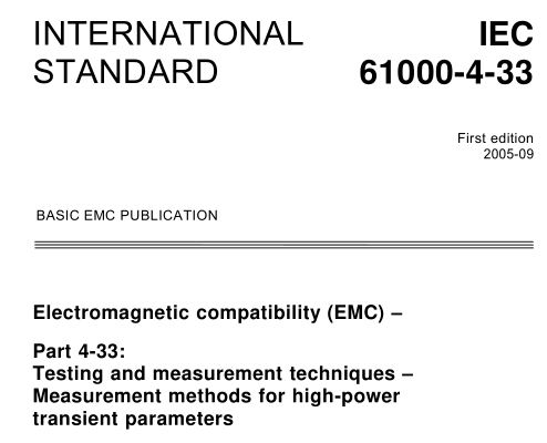 IEC 61000-4-33:2005 pdf download